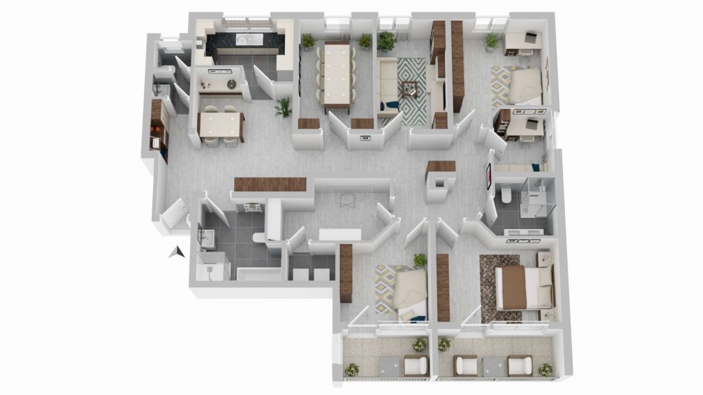 Grundriss als mögliche Wohnung